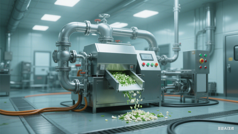 葱姜蒜茉斩拌设备，自动出料系统是什么原理？(图3)