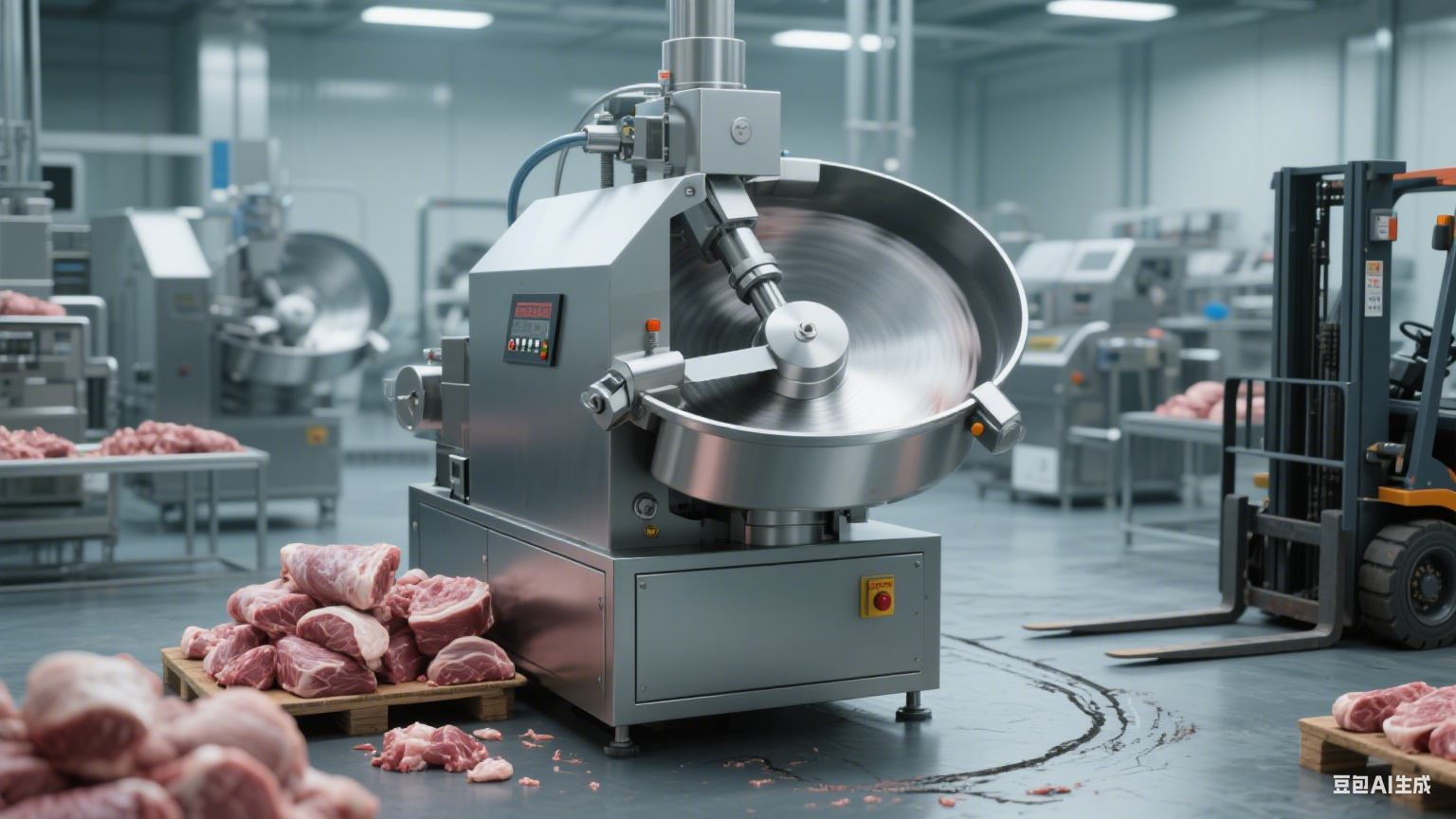 肉类斩拌机的加工过程和可控制的范围有多少？(图5)