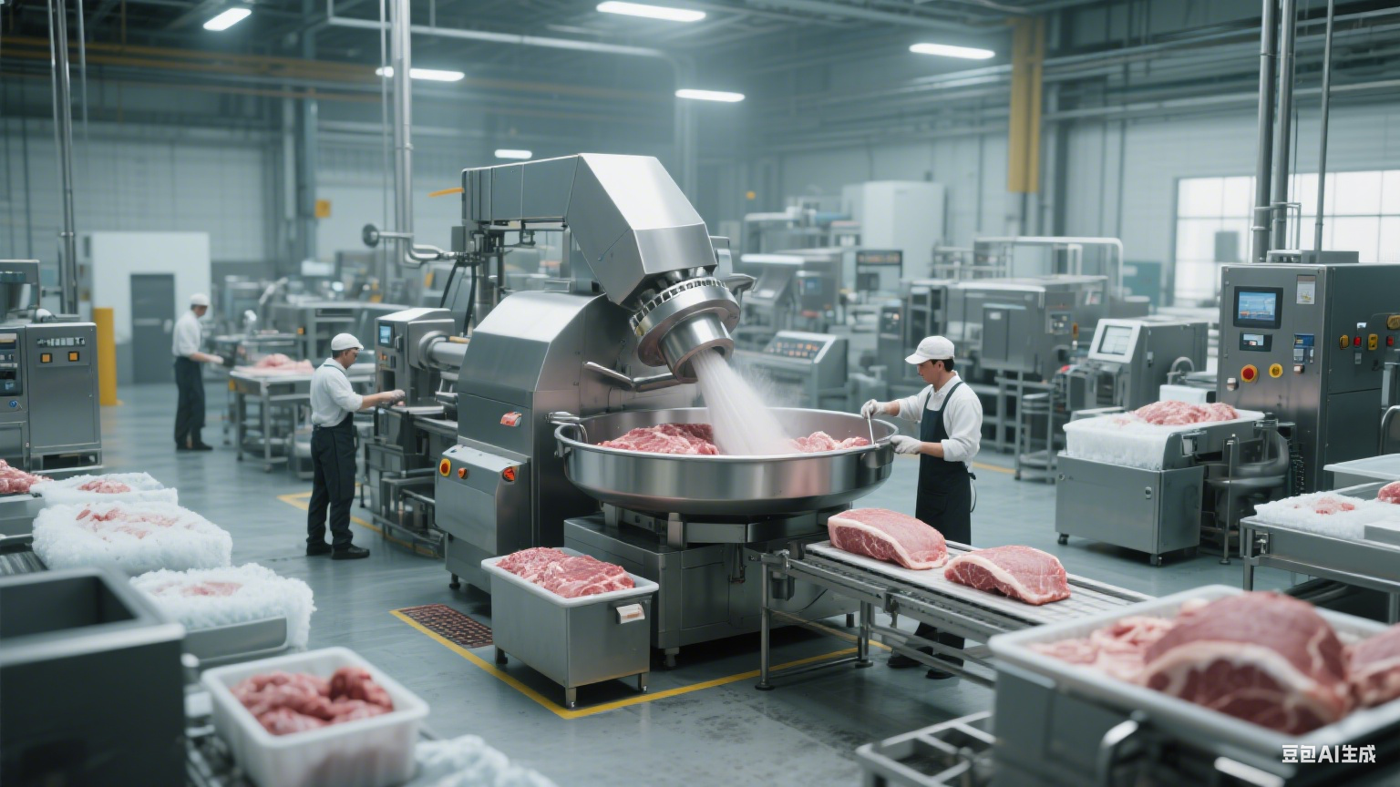 肉类斩拌机的加工过程和可控制的范围有多少？(图6)