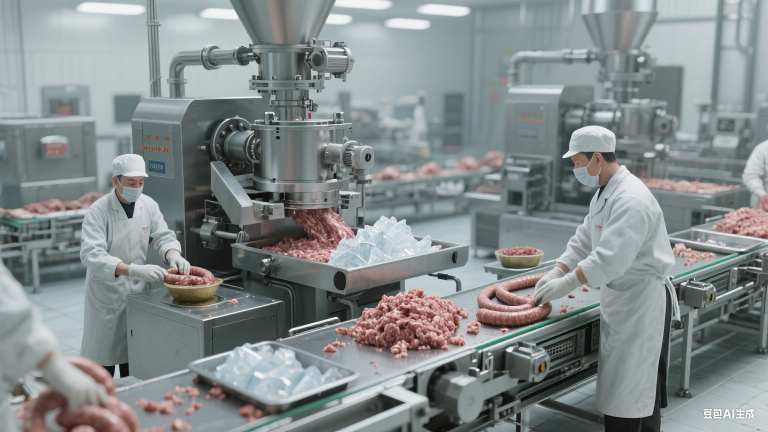 羊肉斩拌机加工出的细腻羊肉是否能够乳化，或者再次成型(图4)