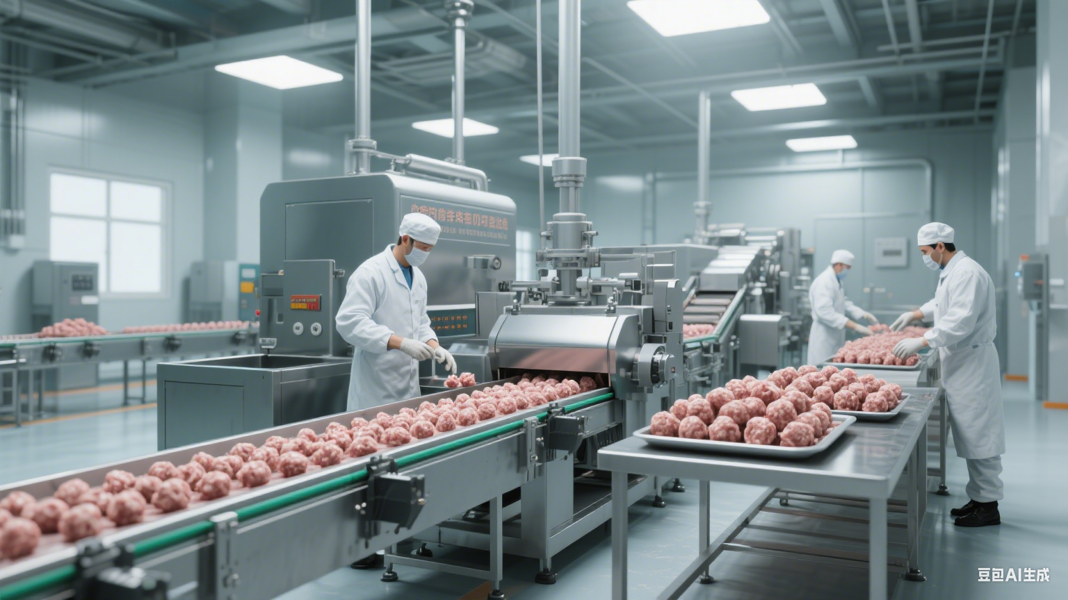 羊肉斩拌机加工出的细腻羊肉是否能够乳化，或者再次成型(图6)