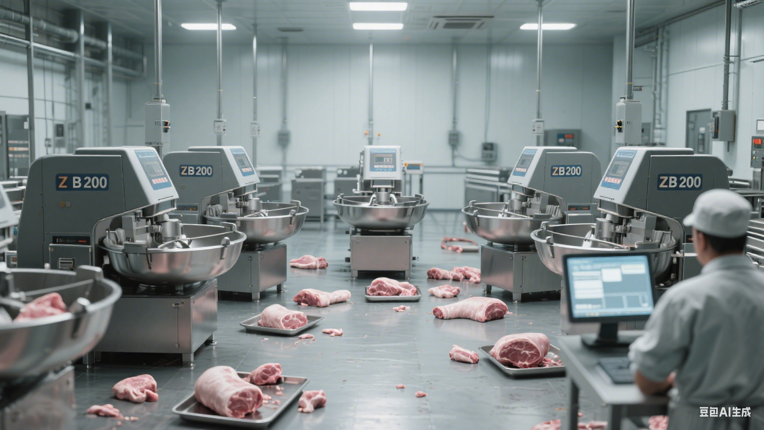 斩拌机在猪肉加工厂的实时操作和简单认识(图6)