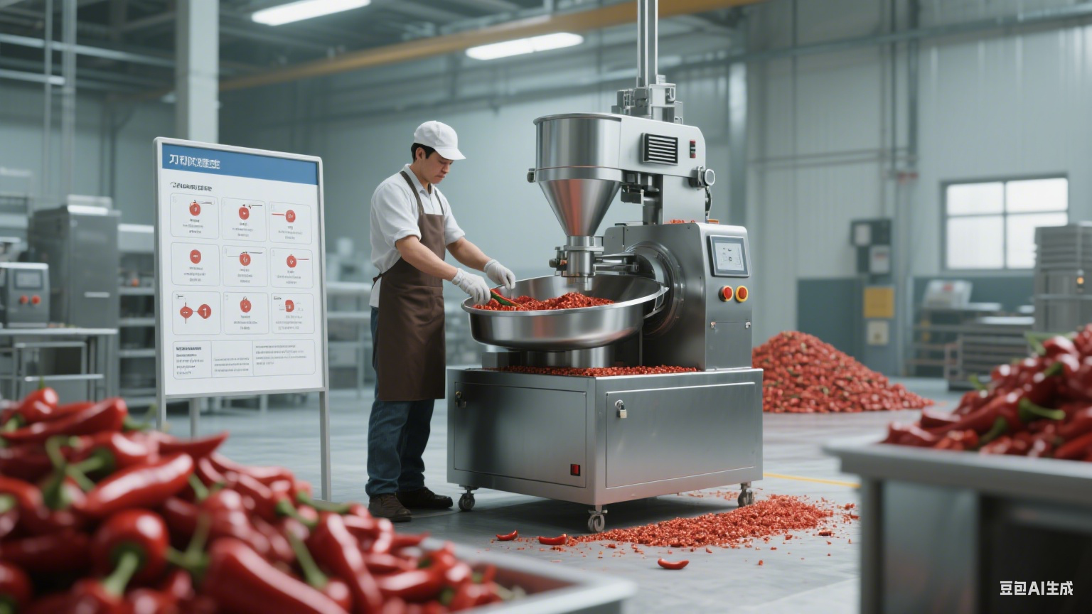 食品加工厂斩拌机在辣椒加工中的应用实践与合规要点(图5)