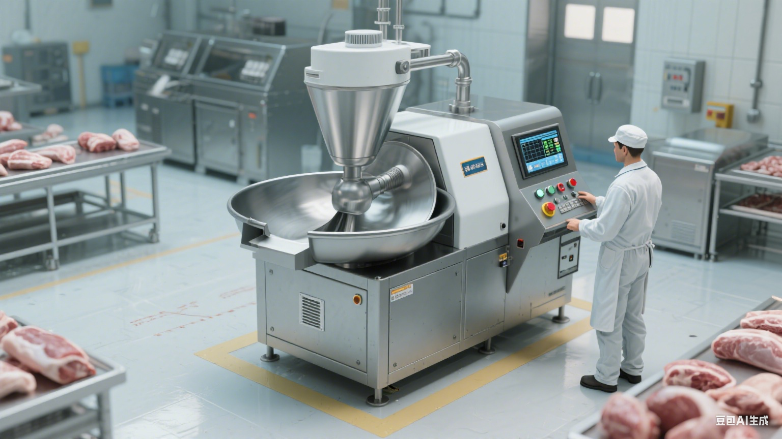 斩拌机助力肉类加工：细腻绞打锁鲜味，有效作业省时间(图3)