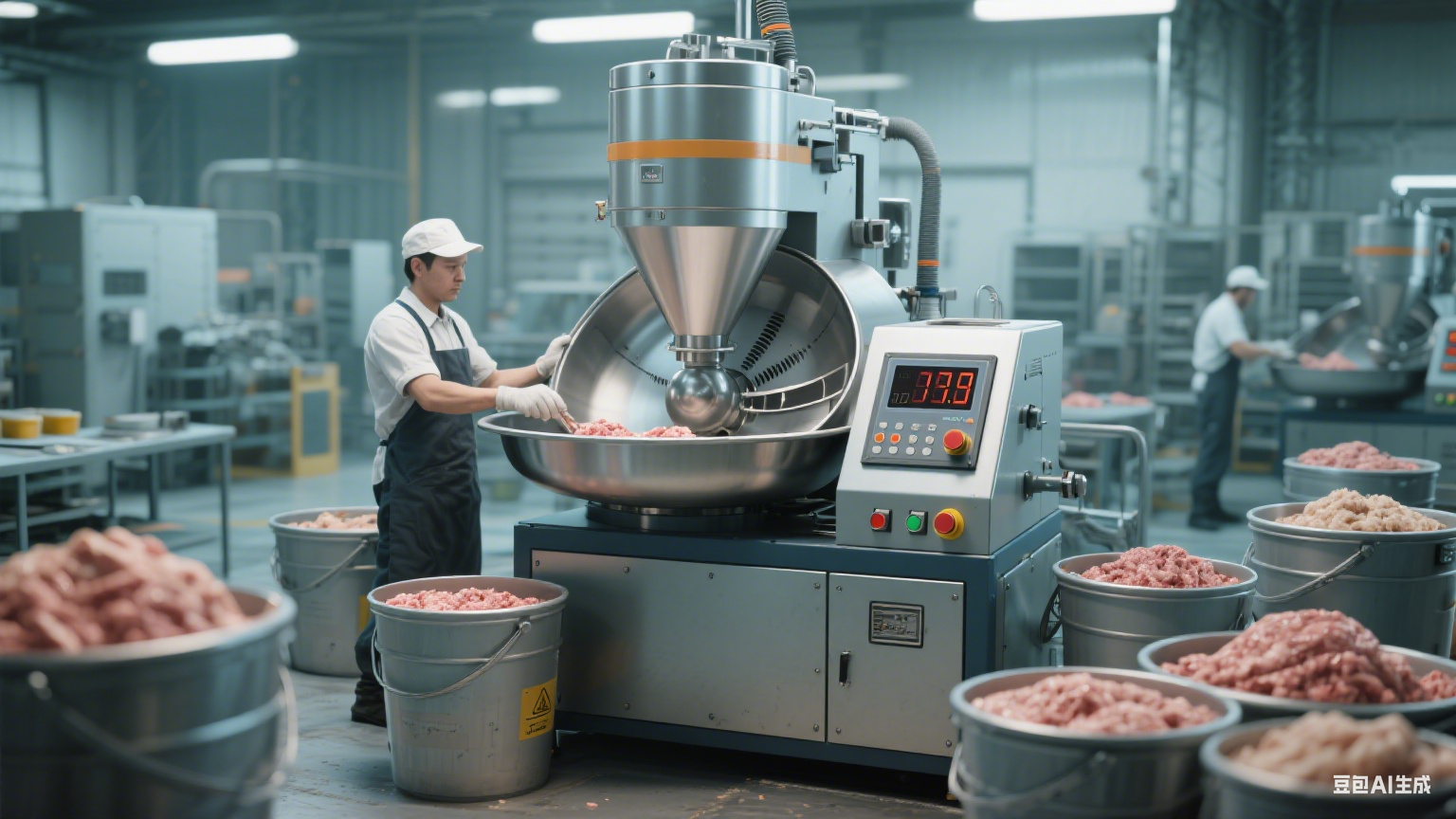 斩拌机让馅料制作更简单：均匀度高易操作，适合中小加工厂(图2)