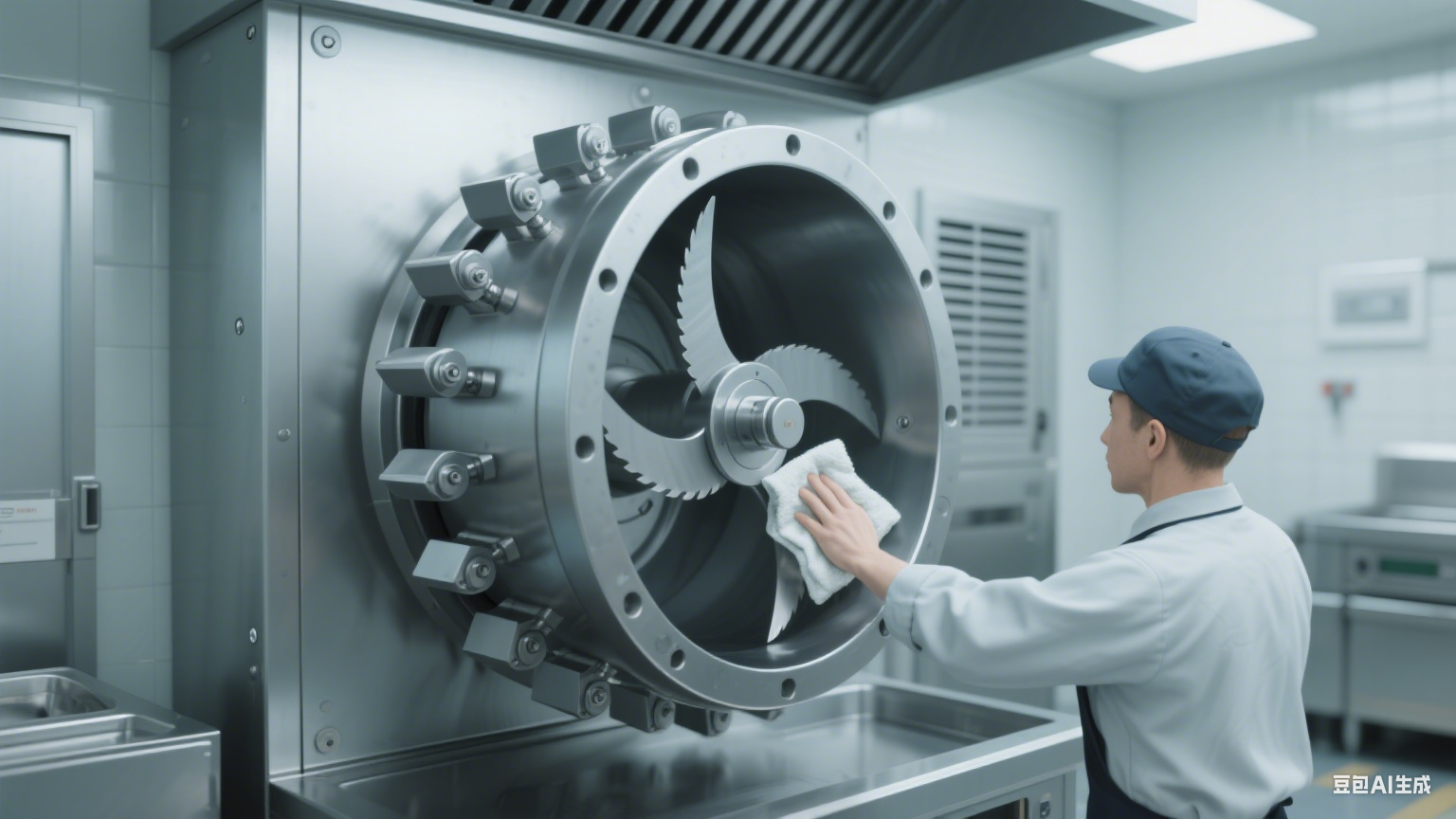 全自动肉泥馅斩拌机：操作用法与维护指南(图4)