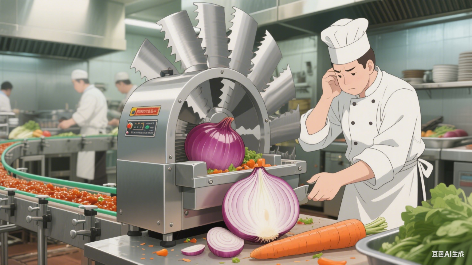 刃舞蔬鲜・形随需变：解密洋葱蔬菜斩切机的斩拌形态(图1)