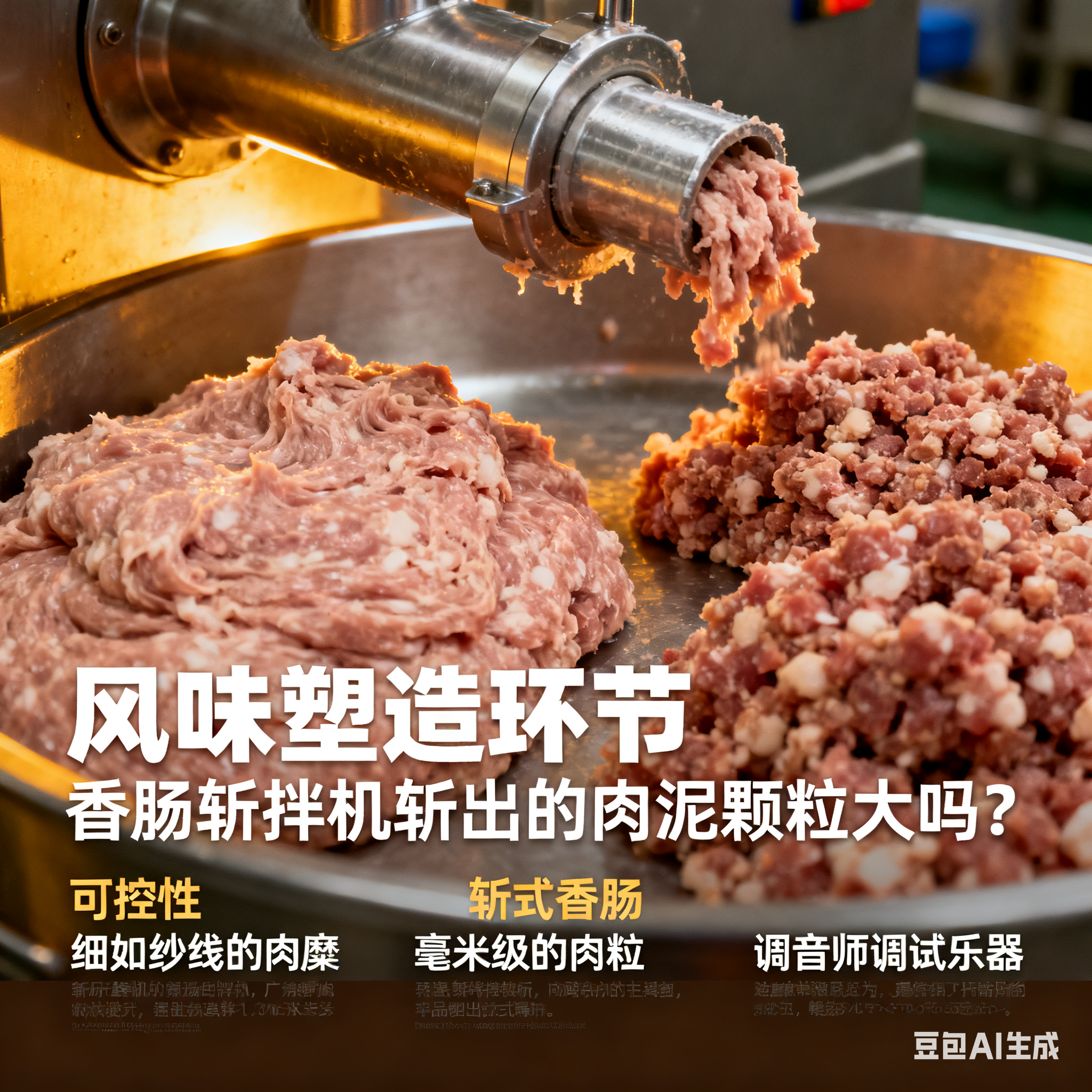 精研细斩・肉糜匀质：香肠斩拌机肉泥颗粒大小的调控逻辑与品质关联(图1)