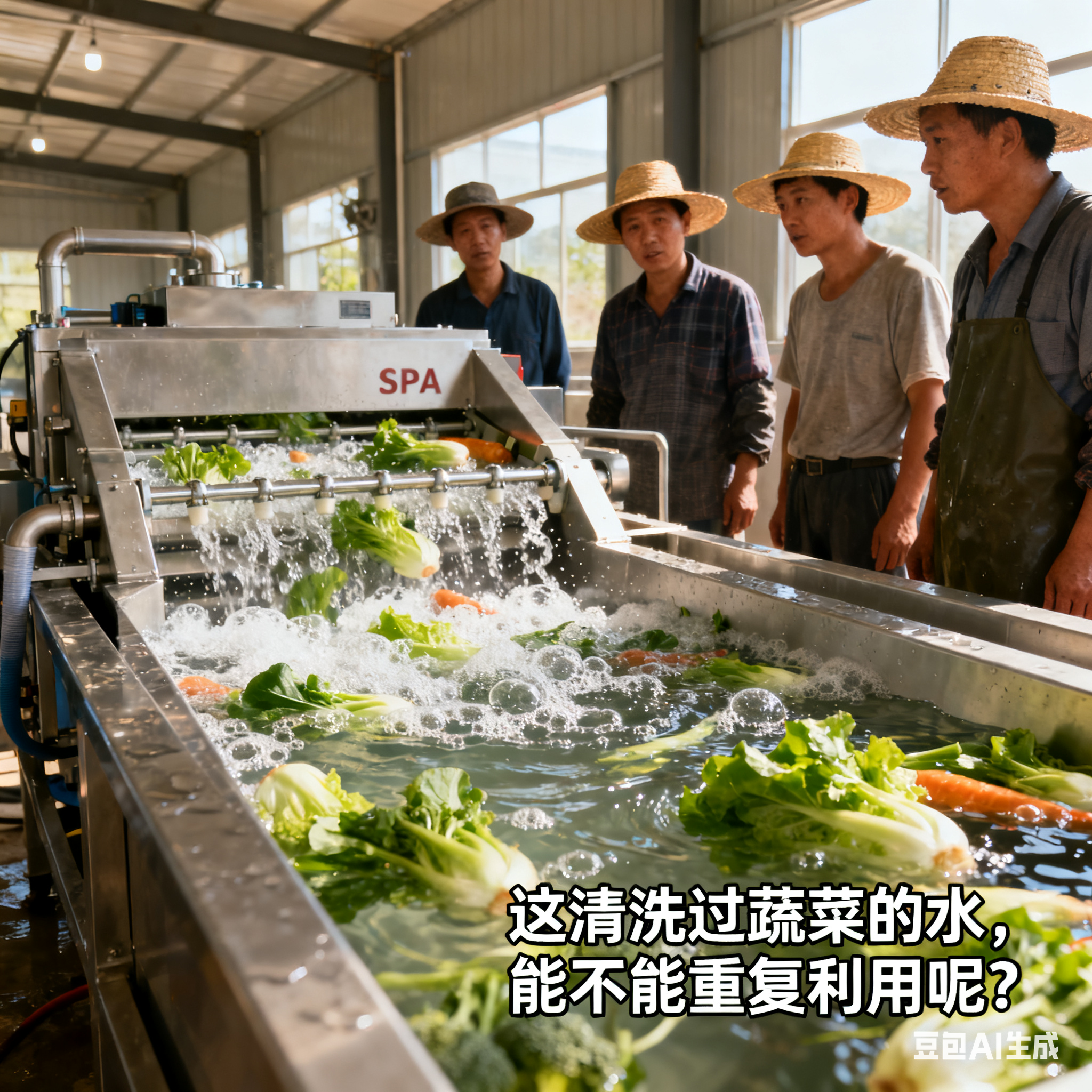 蔬菜气泡清洗机的水，能重复用吗？(图1)