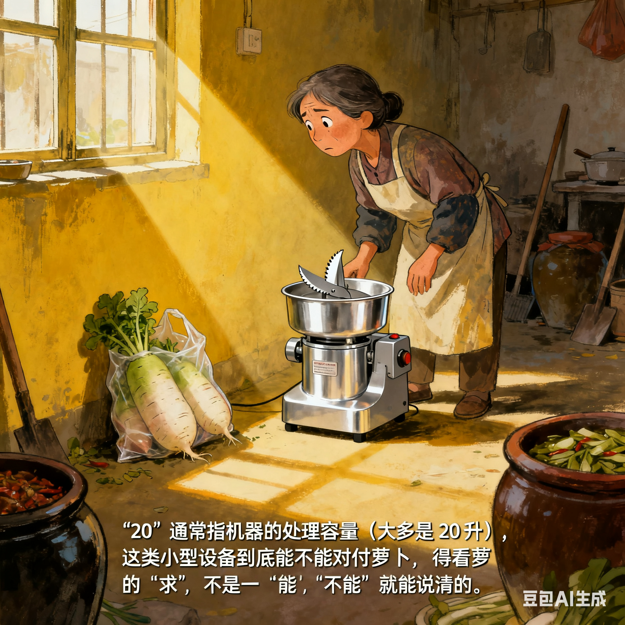 20 小型斩拌机能斩拌萝卜吗？(图1)