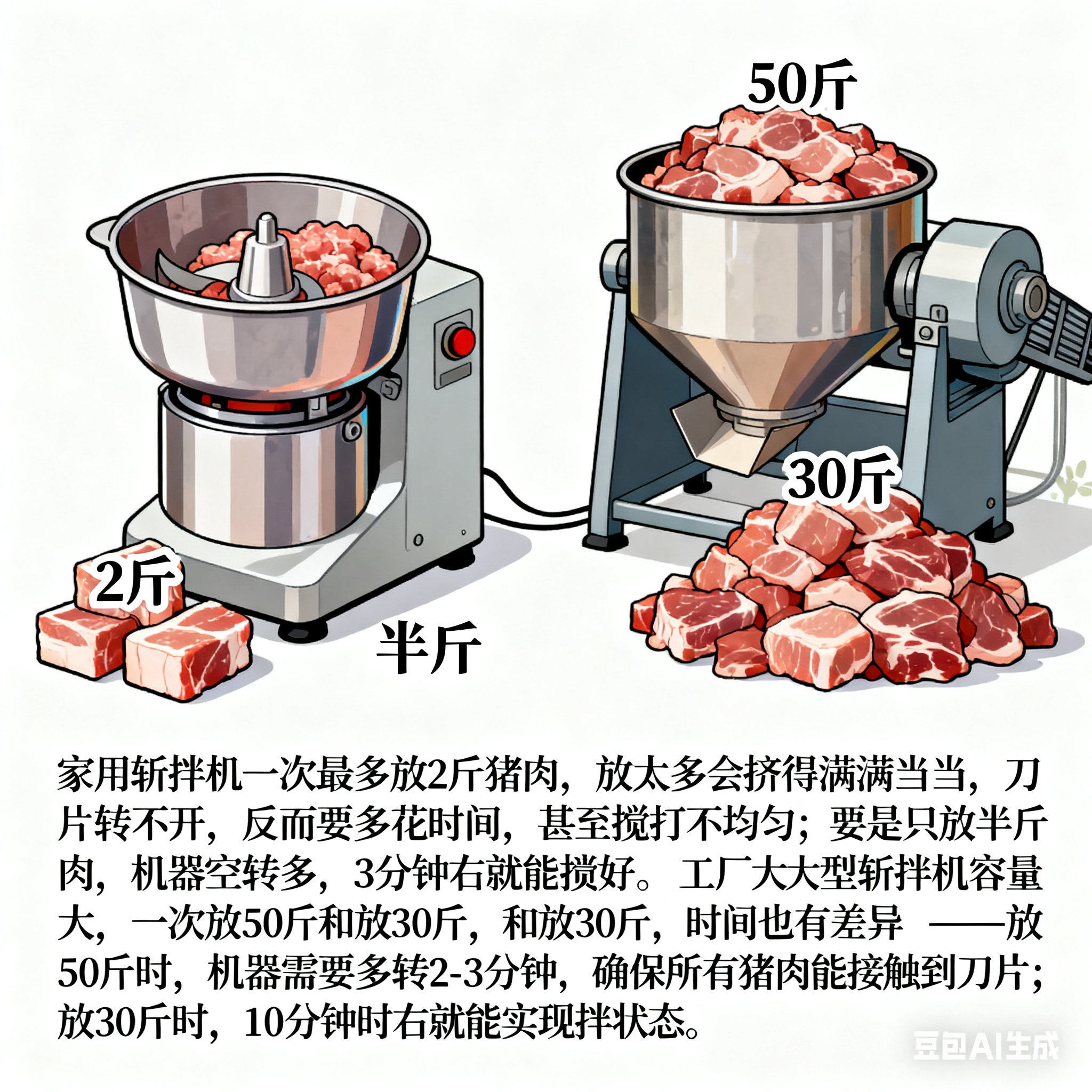 斩拌机把猪肉变肉泥，得花多久？(图5)
