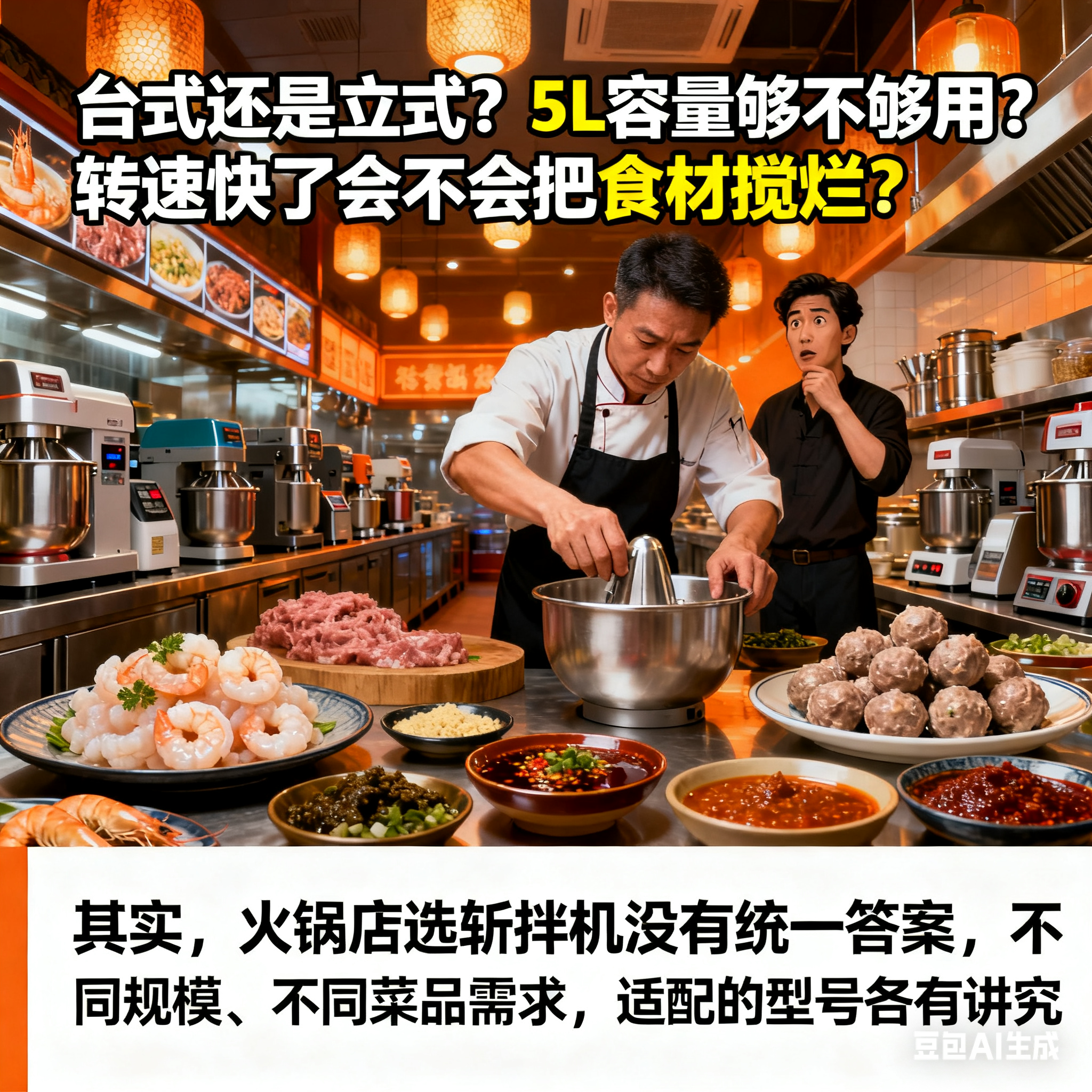 火锅店选斩拌机，哪款型号更合适？(图1)