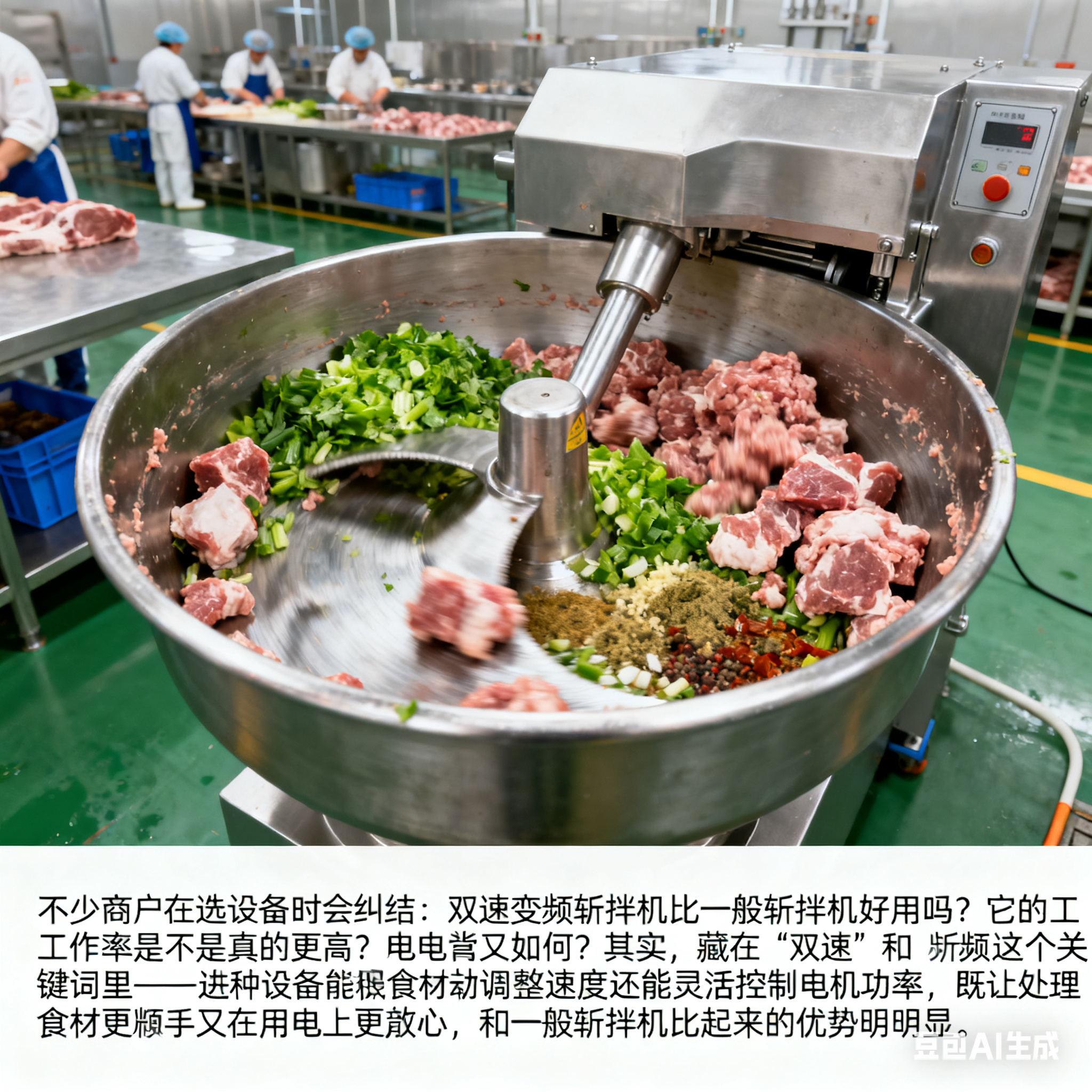 双速变频斩拌机，效率更高、用电更少吗？(图1)