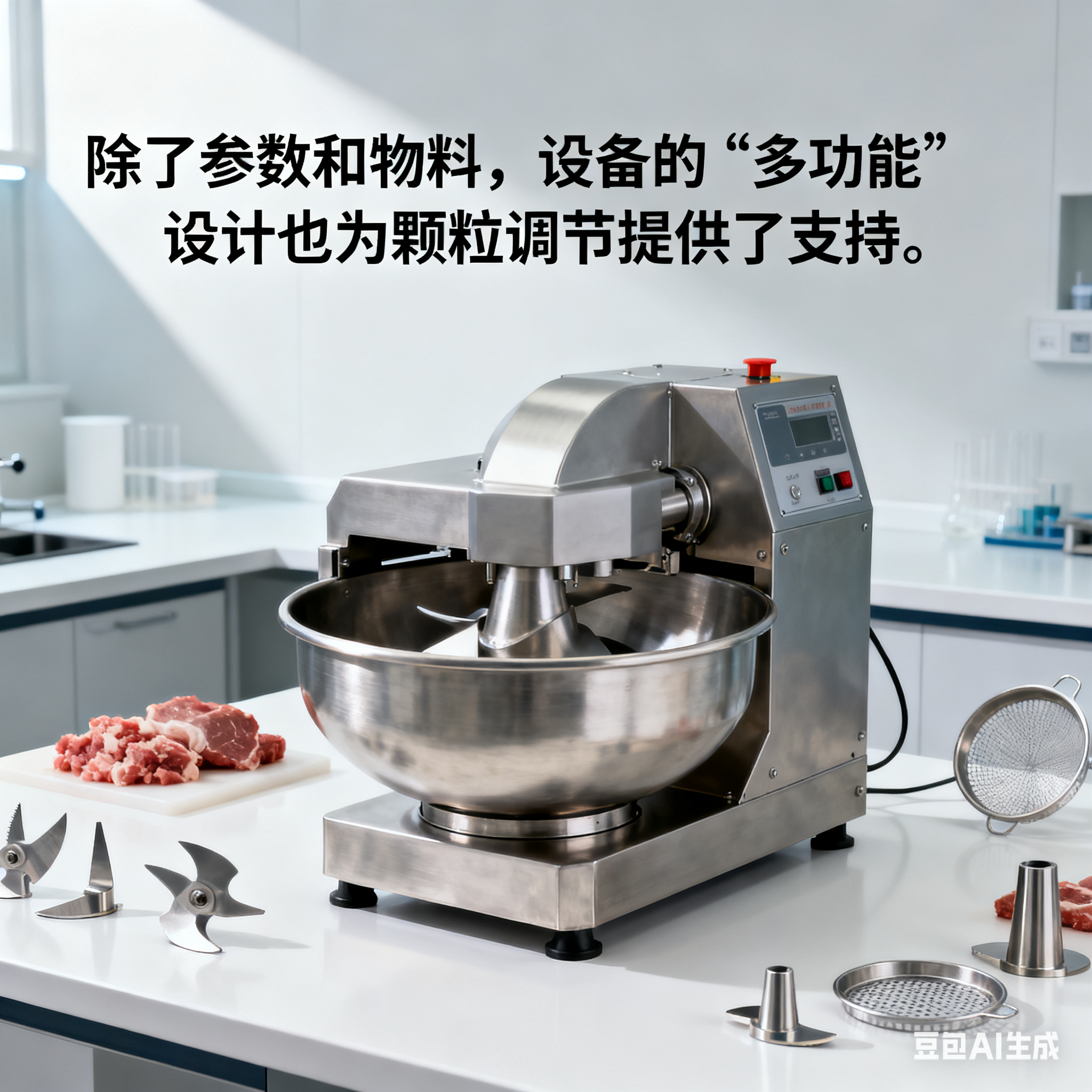 多功能高速斩拌机，能斩出多大的肉泥颗粒？(图3)