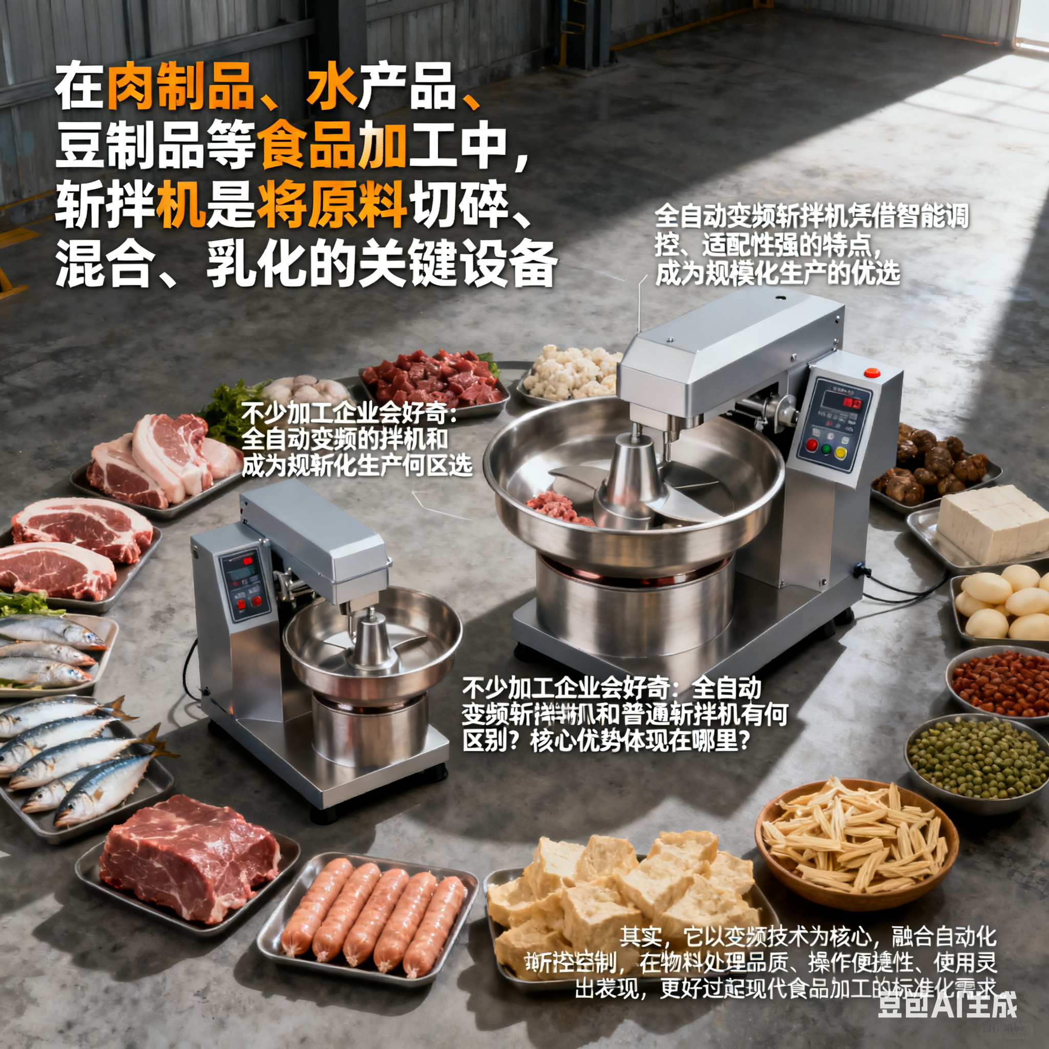 全自动变频斩拌机，究竟好在哪里？(图1)