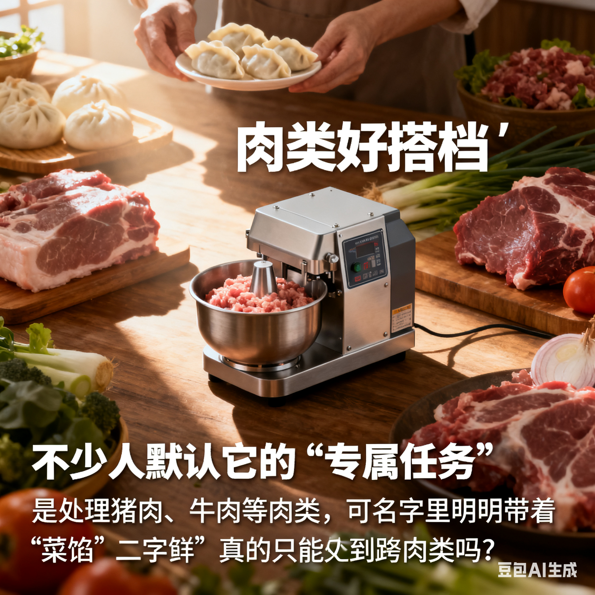 肉馅菜馅斩拌设备，只能拌肉？(图1)