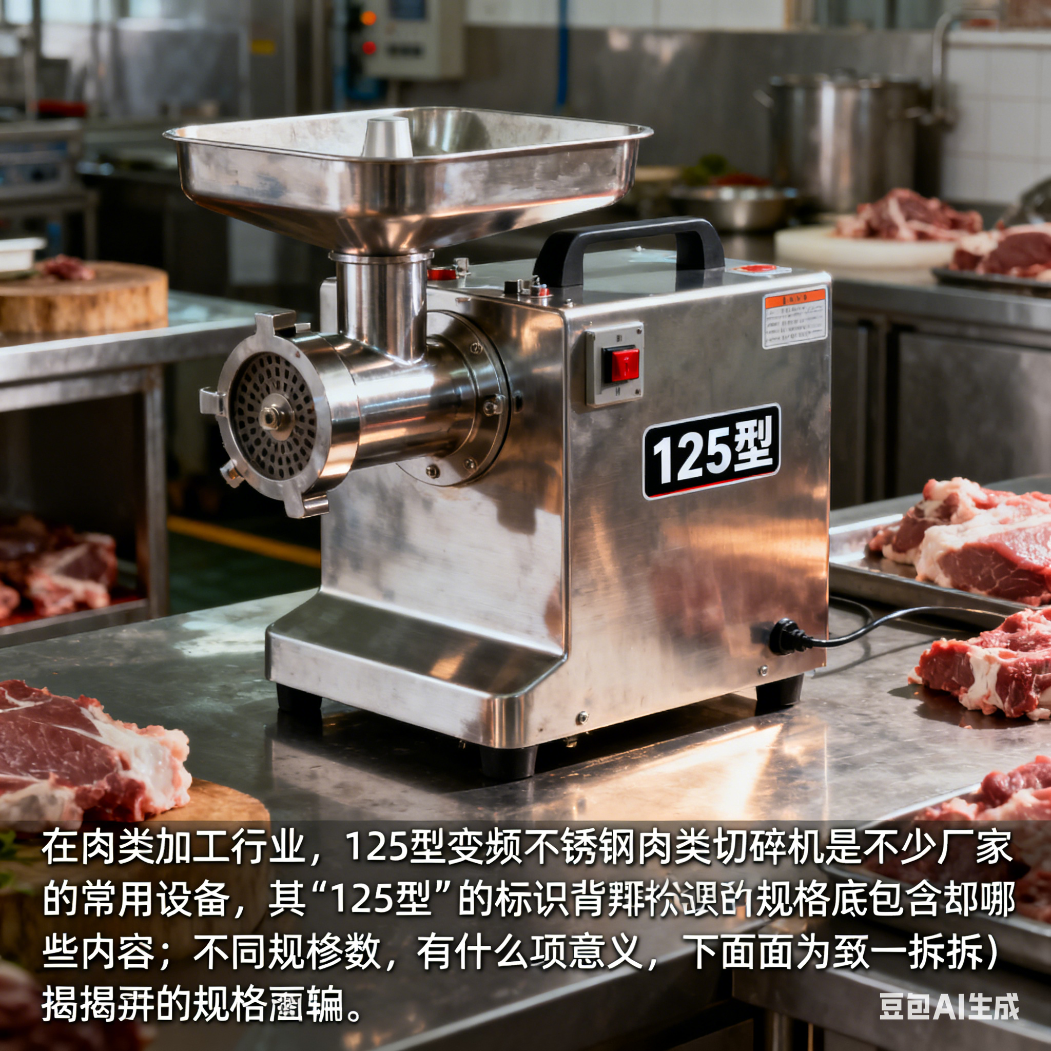 125 型变频不锈钢肉类切碎机，规格藏着哪些细节？(图1)