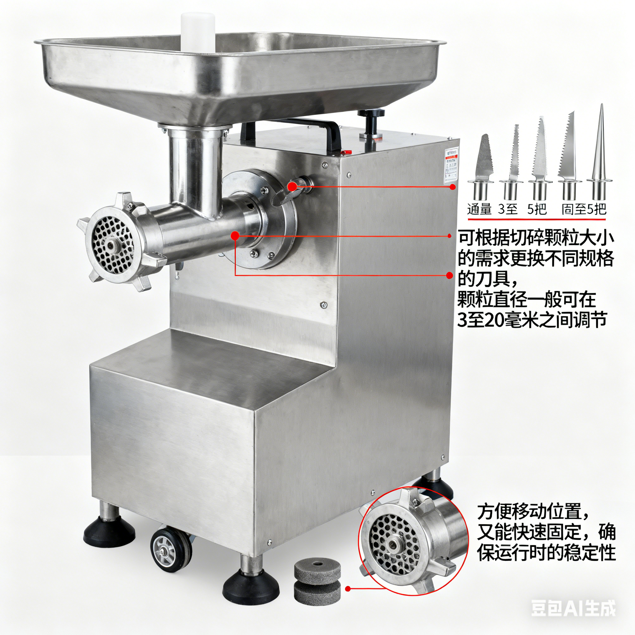 125 型变频不锈钢肉类切碎机，规格藏着哪些细节？(图6)