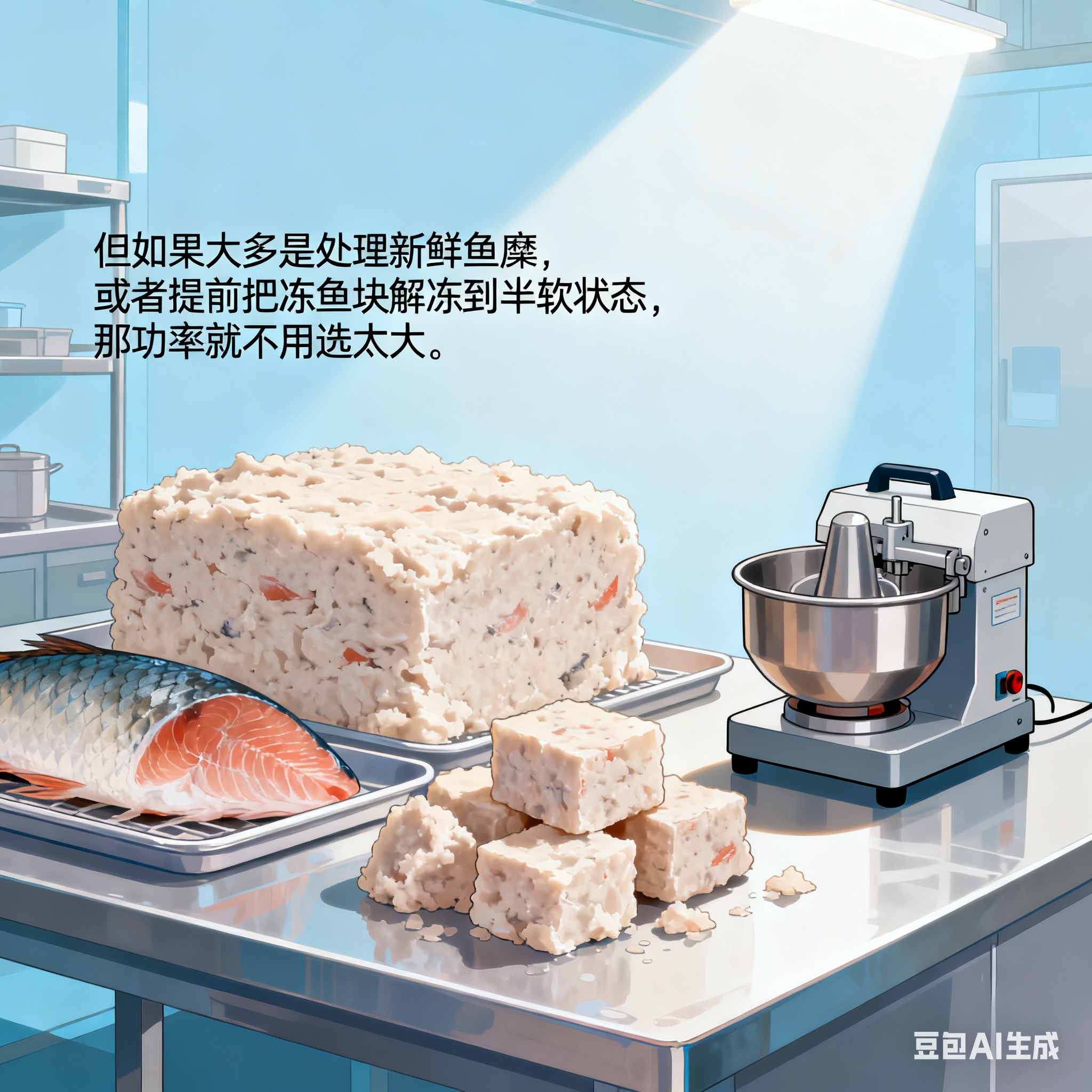 鱼泥蟹棒全自动双速斩拌设备，功率咋选才合适？(图4)